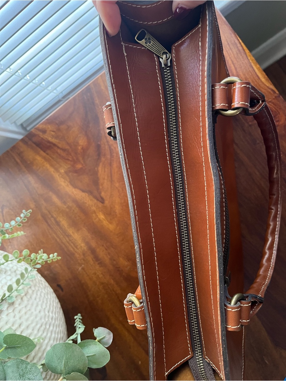 NWOT Patricia Nash Zancona Tote Heritage Tan Leather Bag - Picture 4 of 9